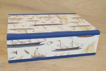 Erinnerungsbox mit Segelbooten stabile Bauweise Handarbeit aus Westfalen
